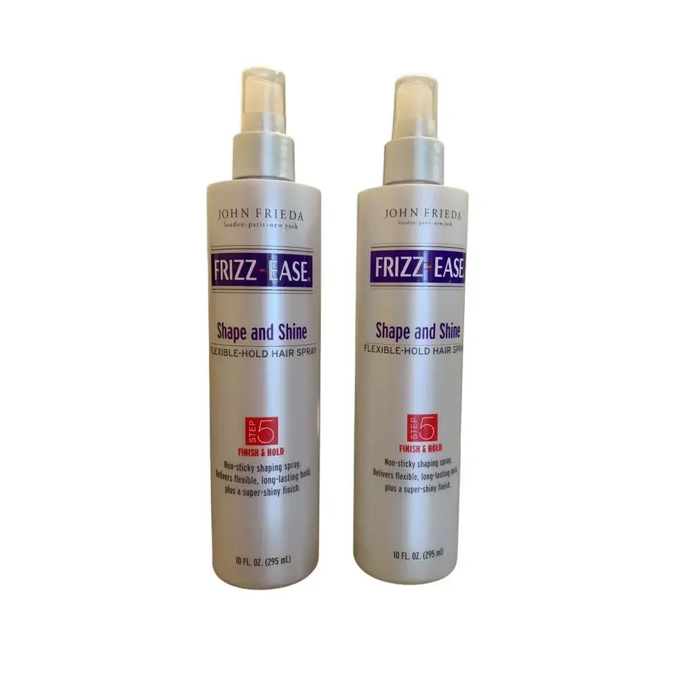 (2) John Frieda Frizz Ease Shape And Shine Finish Hold Hair Spray 10 Oz READ